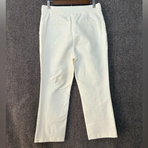 Derek Lam 10 Crosby Bianca Split Ankle Crop Pants Off White Size6 - Picture 10 of 15